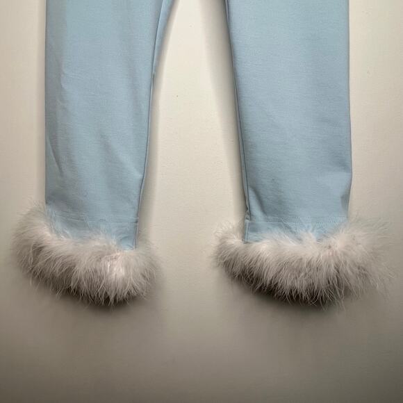 Sleeper Light Blue Feather Leggings Size Small - Picture 7 of 8